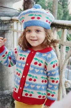 Детский шерстяной кардиган Konges Sljd BELOU KNIT CARDIGAN, синий