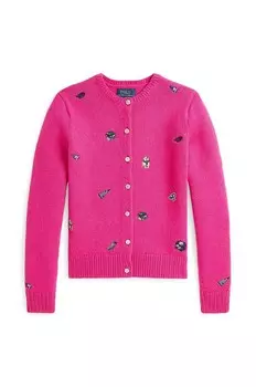 Детский шерстяной кардиган Polo Ralph Lauren, розовый
