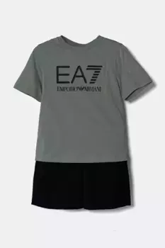 Детский шерстяной комплект EA7 Emporio Armani, зеленый
