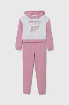 Детский шерстяной костюм Guess, розовый