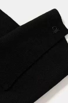 Детский шерстяной шарф United Colors of Benetton, черный