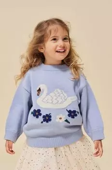 Детский шерстяной свитер Konges Sljd, синий