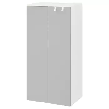 Детский шкаф, белый/серый, 60x42x123 см, SMSTAD IKEA