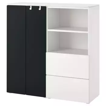 Детский шкаф, доска белая, 120x42x123 см, SMSTAD IKEA