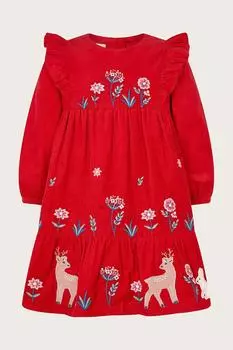 Детский шнур с цветочным рисунком Woodland Monsoon, красный