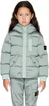 Детский синий 40719 Пуховик Stone Island Junior