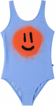 Детский синий цельный купальник Nika Molo