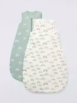 Детский спальный мешок John Lewis Baby Rainbow Weather 2 шт, разноцветный