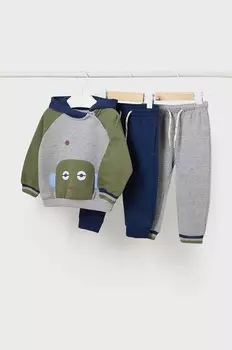 Детский спортивный костюм 3 шт. Mayoral, зеленый