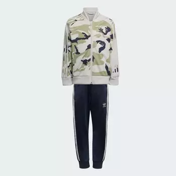 Детский спортивный костюм Adidas Originals Camo SST, 2 предмета, серый/мультиколор