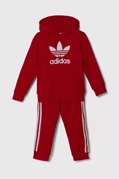 Детский спортивный костюм adidas Originals HOODIE SET, красный