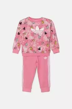 Детский спортивный костюм из хлопка CREW SET adidas Originals, розовый