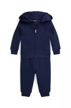 Детский спортивный костюм из хлопка Polo Ralph Lauren, темно-синий