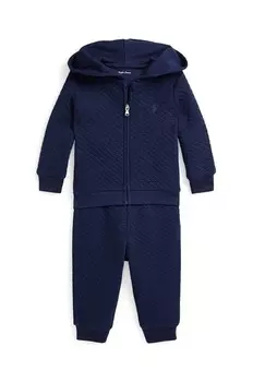 Детский спортивный костюм из хлопка Polo Ralph Lauren, темно-синий