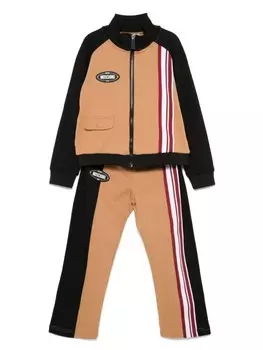 Детский спортивный костюм Moschino Kids с цветными блоками, серый