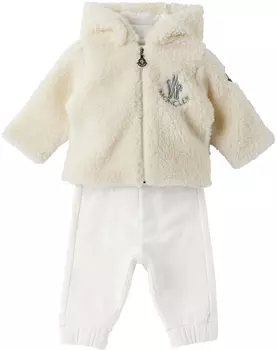 Детский спортивный костюм Off-White & White с вышивкой Off-white Moncler Enfant