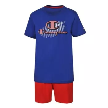 Детский спортивный костюм с большим графическим логотипом Champion, красный