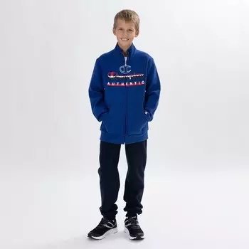 Детский спортивный костюм с большим логотипом fz Champion, синий