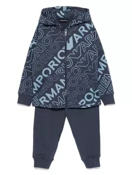 Детский спортивный костюм с логотипом Emporio Armani Emporio Armani Kids, синий