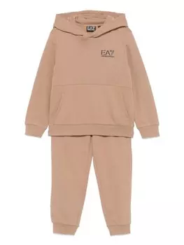 Детский спортивный костюм с логотипом Emporio Armani Kids, коричневый