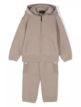 Детский спортивный костюм с логотипом Emporio Armani Kids, коричневый