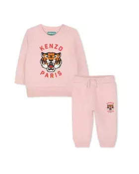 Детский спортивный костюм с рисунком спереди 100% хлопок Kenzo Kids, цвет Rosa