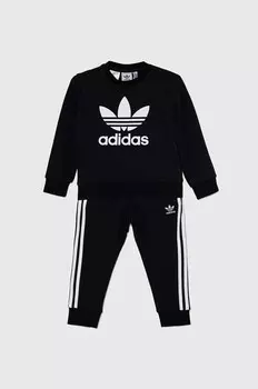 Детский спортивный костюм TREFOIL CREW SE adidas Originals, черный