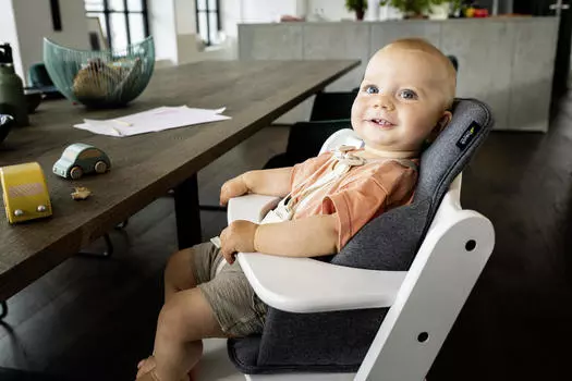 Детский стульчик с вставкой уголь Hauck, черный