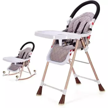 Детский стульчик-трансформер для кормления 4 в 1 Cyhao Multifunction, серый