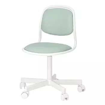 Детский стул Ikea Orfjall, белый/зеленый