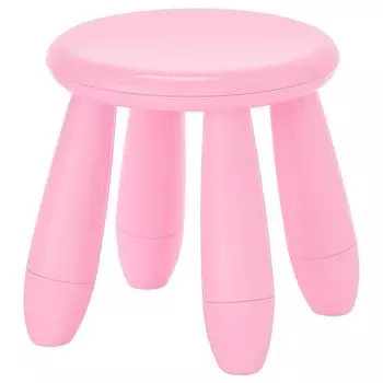 Детский стул MAMMUT IKEA, розовый