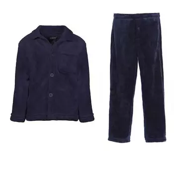 Детский супермягкий плюшевый пижамный комплект Gioberti из 2 предметов, темно-синий