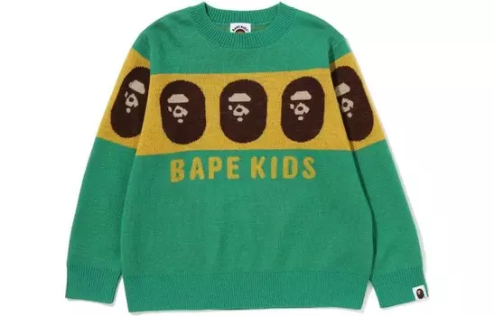 Детский свитер A Bathing Ape, зеленый