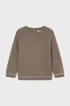 Детский свитер из смесовой шерсти Mayoral, бежевый