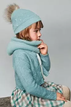 Детский свитер из смесовой шерсти Mayoral, бирюзовый