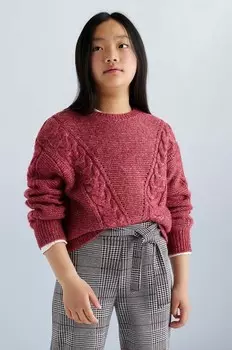 Детский свитер из смесовой шерсти Mayoral, розовый