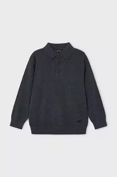 Детский свитер из смесовой шерсти Mayoral, серый