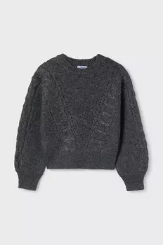 Детский свитер из смесовой шерсти Mayoral, серый