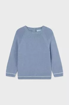 Детский свитер из смесовой шерсти Mayoral, синий
