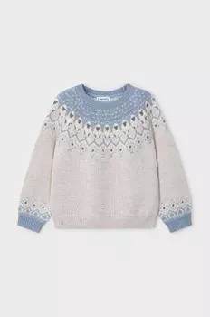 Детский свитер из смесовой шерсти Mayoral, синий