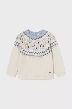 Детский свитер из смесовой шерсти Mayoral, синий