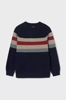 Детский свитер из смесовой шерсти Mayoral, темно-синий