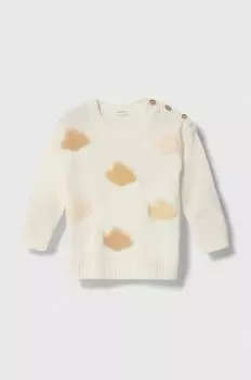 Детский свитер из смесовой шерсти United Colors of Benetton, бежевый