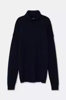 Детский свитер из смесовой шерсти United Colors of Benetton, темно-синий