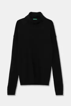 Детский свитер из смесовой шерсти United Colors of Benetton, черный