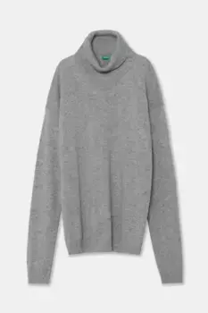 Детский свитер из смесовой шерсти United Colors of Benetton, серый