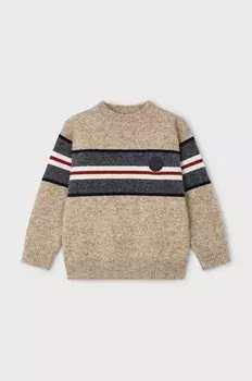 Детский свитер Mayoral из смесовой шерсти, бежевый