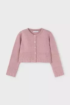 Детский свитер Mayoral из смесовой шерсти, розовый