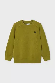 Детский свитер Mayoral из смесовой шерсти, зеленый