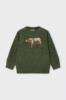 Детский свитер Mayoral из смесовой шерсти, зеленый